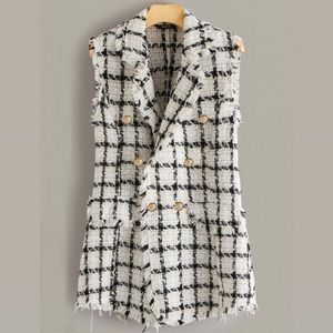 Stylish Tweed style Vest, never wore it.